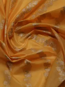 Meena Bazaar Ethnic Motifs Woven Design Chanderi Unstitched Dress Material