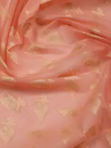 Meena Bazaar Ethnic Motifs Woven Design Zari Chanderi Unstitched Dress Material