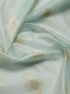 Meena Bazaar Ethnic Motifs Woven Design Zari Chanderi Unstitched Dress Material