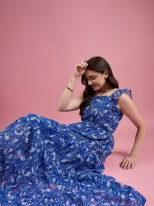 DressBerry Floral Print Georgette Maxi Dress