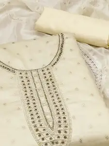 Peachmode Floral Woven Design Unstitched Dress Material