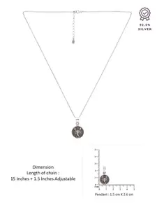 KAI JEWEL 92.5 Sterling Silver Rhodium-Plated Cubic Zirconia Scorpio Pendant with Chain