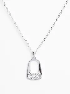 Clara Rhodium-Plated 925 Sterling Silver Contemporary Pendant With Chain