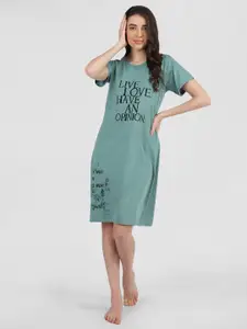 Duchess Pack Of 2 Round Neck Printed T-shirt Nightdress