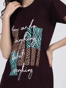 Duchess Pack Of 2 Round Neck Printed T-shirt Nightdress