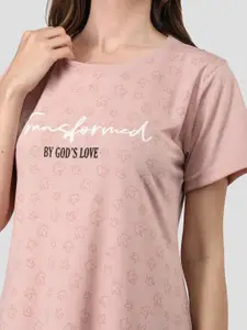 Duchess Pack Of 2 Printed Knee Length Cotton T-shirt Nightdress