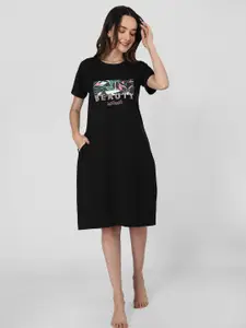 Duchess Pack Of 2 Printed Knee Length Cotton T-shirt Nightdress