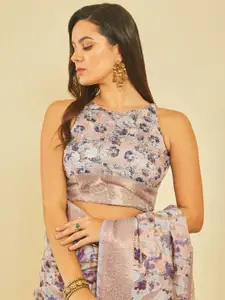 Soch Woven Design Zari Chanderi Saree