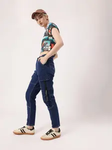 Roadster Women Stay Equipped Boyfriend Fit Cargo Style Jeans