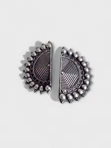 Niska Oxidised German Silver Contemporary Studs Earrings
