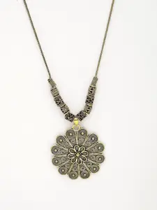 NVR Gold Plated Floral Shape Necklace