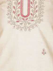 Meena Bazaar Floral Embroidered Art Silk Unstitched Dress Material