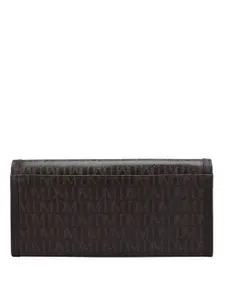 Da Milano Women Typography Printed Leather Two Fold Wallet