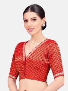 Studio Shringaar  Embroidered Short Sleeves Saree Blouse