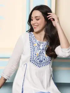 Ishin Women Embroidered Thread Work Kurta