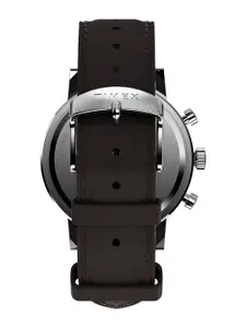 Timex Men Brass Dial & Leather Straps Analogue Watch TW2V36600