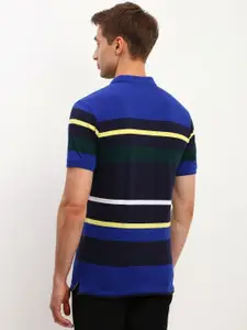 Allen Solly Men Striped Polo Collar Pockets T-shirt