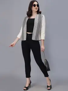 Indyvarna Printed Cotton Tailored-Fit Single-Breasted Blazer