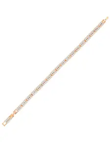 Peora Gold-Plated Cubic Zirconia Wraparound Bracelet