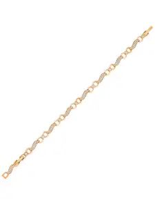 Peora Gold-Plated Cubic Zirconia Wraparound Bracelet
