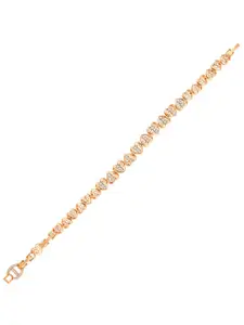 Peora Gold Plated Cubic Zirconia Wraparound Bracelet
