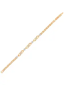 Peora Gold Plated Cubic Zirconia Wraparound Bracelet