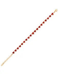 Peora Gold Plated Cubic Zirconia Wraparound Bracelet