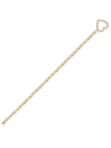 Peora Cubic Zirconia Gold Plated Wraparound Bracelet