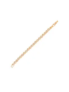 Peora Cubic Zirconia Gold Plated Wraparound Bracelet