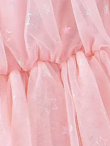 INCLUD Girls Short Sleeve Star Foil Print Dress