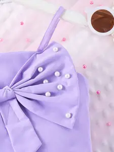 INCLUD Girls Self Design Top With Shorts