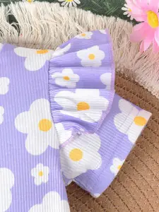 INCLUD Girls Floral Printed T-shirt with Shorts