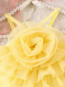 INCLUD Girls Shoulder Straps Flower Applique Top with Shorts