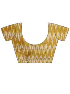 Anouk Checked Block Print Saree