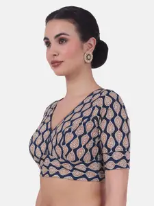 Studio Shringaar Printed Cotton Saree Blouser