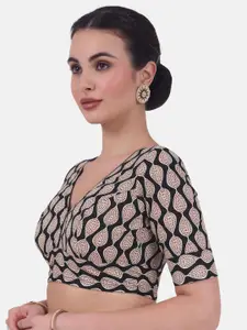 Studio Shringaar Printed Pure Cotton Saree Blouse