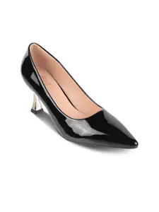 Tresmode Colourblocked Work Slim Heeled Pumps with Bows