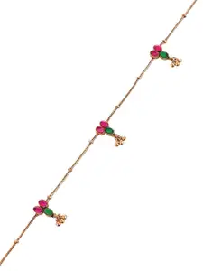 Silvermerc Designs Gold-Plated Crystals Anklet