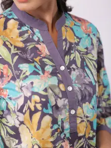 JISORA Printed Pure Cotton Top With Palazzo Co-Ords