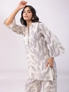 JISORA Printed Top With Palazzo Co-Ords