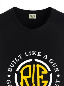 ADRO Men Typography Printed Applique T-shirt
