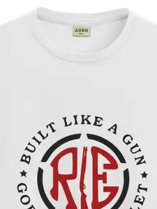 ADRO Men Typography Printed Applique T-shirt