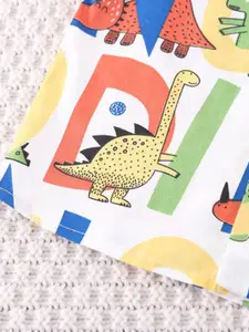 StyleCast x Revolte Boys Navy Blue & White Printed T-shirt With Shorts