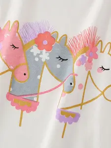 StyleCast Girls Animal Printed Round Neck T-shirt