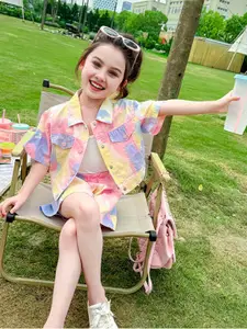 INCLUD Girls Tie & Dye Jacket with Shorts