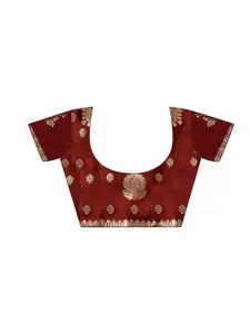 KALINI Striped Woven Design Saree With Zari Woven Blouse