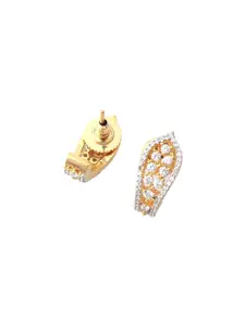 Mirana Gold Plated Cubic Zirconia Stoned Studded Contemporary Studs Earrings