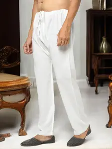 TATTVA Ethnic Motifs Woven Design Mandarin Collar Straight Kurta With Trousers