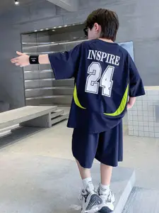 INCLUD Boys Printed T-shirt with Shorts