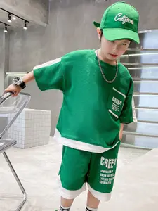 INCLUD Boys Printed Short Sleeves T-shirt with Shorts